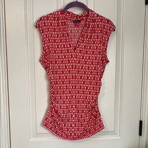 Vince Camuto Red Geometric Blouse